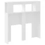 Kopfteil mit LED, weißem Holzwerkstoff, 100 x 18,5 x 103,5 cm von , Kopf- und Fußteile - Ref: Foro24-837330, Preis: 72,36 €, ...