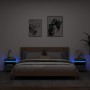 Mesitas de noche con luces LED 2 uds gris Sonoma 40x39x48,5 cm de , Mesitas de noche - Ref: Foro24-836795, Precio: 94,91 €, D...