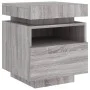 Mesitas de noche con luces LED 2 uds gris Sonoma 40x39x48,5 cm de , Mesitas de noche - Ref: Foro24-836795, Precio: 97,21 €, D...