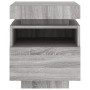 Mesitas de noche con luces LED 2 uds gris Sonoma 40x39x48,5 cm de , Mesitas de noche - Ref: Foro24-836795, Precio: 94,91 €, D...
