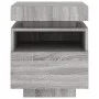 Mesitas de noche con luces LED 2 uds gris Sonoma 40x39x48,5 cm de , Mesitas de noche - Ref: Foro24-836795, Precio: 97,21 €, D...
