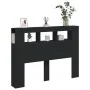 Kopfteil mit LED, schwarzem Holzwerkstoff, 140 x 18,5 x 103,5 cm von , Kopf- und Fußteile - Ref: Foro24-837345, Preis: 84,64 ...
