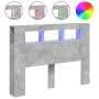 Cabecero LED madera ingeniería gris hormigón 140x18,5x103,5 cm de , Cabeceros y pies de cama - Ref: Foro24-837347, Precio: 83...