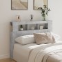 Cabecero LED madera ingeniería gris hormigón 140x18,5x103,5 cm de , Cabeceros y pies de cama - Ref: Foro24-837347, Precio: 83...