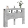Cabecero LED madera ingeniería gris hormigón 140x18,5x103,5 cm de , Cabeceros y pies de cama - Ref: Foro24-837347, Precio: 83...