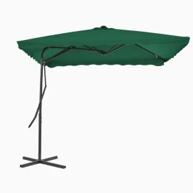 Garden umbrella with steel pole 250x250 cm green by vidaXL, Umbrellas - Ref: Foro24-44881, Price: 125,38 €, Discount: %