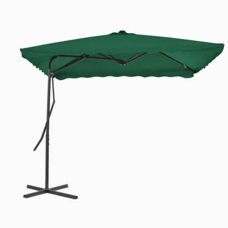 Sombrilla de jardín con palo de acero 250x250 cm verde de vidaXL, Sombrillas - Ref: Foro24-44881, Precio: 125,38 €, Descuento: %