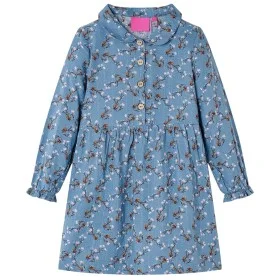 Vestido infantil de manga larga azul petróleo 116 de , Vestidos de niños - Ref: Foro24-14351, Precio: 11,29 €, Descuento: %