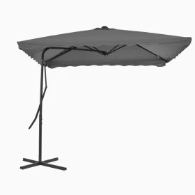 Sombrilla de jardín con palo de acero 250x250 cm antracita de vidaXL, Sombrillas - Ref: Foro24-44883, Precio: 109,64 €, Descu...