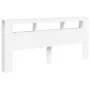 Cabecero con LED madera de ingeniería blanco 220x18,5x103,5 cm de , Cabeceros y pies de cama - Ref: Foro24-837372, Precio: 96...