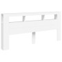 Cabecero con LED madera de ingeniería blanco 220x18,5x103,5 cm de , Cabeceros y pies de cama - Ref: Foro24-837372, Precio: 91...