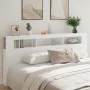 Cabecero con LED madera de ingeniería blanco 220x18,5x103,5 cm de , Cabeceros y pies de cama - Ref: Foro24-837372, Precio: 96...