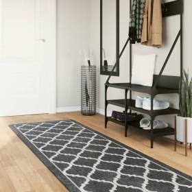 Alfombra lavable antideslizante negro y blanco 80x300 cm de , Alfombras - Ref: Foro24-136604, Precio: 39,69 €, Descuento: %
