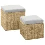 Conjunto de otomanas 2 piezas hierba marina gris de vidaXL, Otomanas - Ref: Foro24-246109, Precio: 95,43 €, Descuento: %