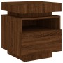 Mesitas de noche con luces LED 2 uds marrón roble 40x39x48,5cm de , Mesitas de noche - Ref: Foro24-836797, Precio: 126,23 €, ...