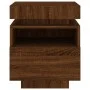 Mesitas de noche con luces LED 2 uds marrón roble 40x39x48,5cm de , Mesitas de noche - Ref: Foro24-836797, Precio: 122,15 €, ...