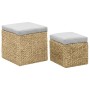 Conjunto de otomanas 2 piezas hierba marina gris de vidaXL, Otomanas - Ref: Foro24-246109, Precio: 96,36 €, Descuento: %