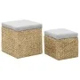 Conjunto de otomanas 2 piezas hierba marina gris de vidaXL, Otomanas - Ref: Foro24-246109, Precio: 95,43 €, Descuento: %
