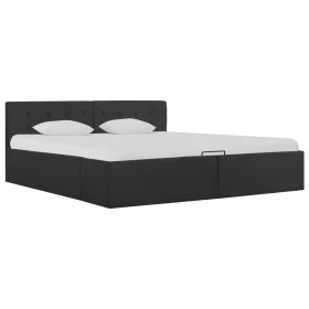 LED hydraulic trundle bed dark gray fabric 160x200 cm by , Beds and slatted bases - Ref: Foro24-285574, Price: 364,72 €, Disc...