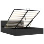 Cama canapé hidráulica LED tela gris oscuro 160x200 cm de , Camas y somieres - Ref: Foro24-285574, Precio: 329,59 €, Descuent...
