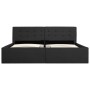 Cama canapé hidráulica LED tela gris oscuro 160x200 cm de , Camas y somieres - Ref: Foro24-285574, Precio: 329,59 €, Descuent...