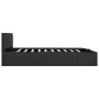 Cama canapé hidráulica LED tela gris oscuro 160x200 cm de , Camas y somieres - Ref: Foro24-285574, Precio: 329,59 €, Descuent...