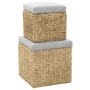 Conjunto de otomanas 2 piezas hierba marina gris de vidaXL, Otomanas - Ref: Foro24-246109, Precio: 96,36 €, Descuento: %