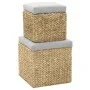 Conjunto de otomanas 2 piezas hierba marina gris de vidaXL, Otomanas - Ref: Foro24-246109, Precio: 95,43 €, Descuento: %