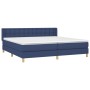 Cama box spring con colchón tela azul 200x200 cm de , Camas y somieres - Ref: Foro24-3130623, Precio: 609,54 €, Descuento: %