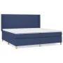 Cama box spring con colchón tela azul 200x200 cm de , Camas y somieres - Ref: Foro24-3132183, Precio: 649,33 €, Descuento: %