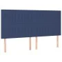 Box spring bed with blue fabric mattress 200x200 cm by , Beds and slatted bases - Ref: Foro24-3132183, Price: 649,33 €, Disco...