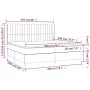 Cama box spring con colchón tela azul 200x200 cm de , Camas y somieres - Ref: Foro24-3132183, Precio: 649,33 €, Descuento: %