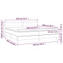 Cama box spring colchón y luces LED tela azul 200x200 cm de , Camas y somieres - Ref: Foro24-3133507, Precio: 595,01 €, Descu...