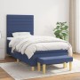 Cama box spring con colchón tela azul 100x200 cm de , Camas y somieres - Ref: Foro24-3137219, Precio: 371,57 €, Descuento: %