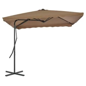 Garden umbrella with steel pole 250x250 cm taupe by vidaXL, Umbrellas - Ref: Foro24-44884, Price: 115,66 €, Discount: %