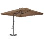 Sombrilla de jardín con palo de acero 250x250 cm gris topo de vidaXL, Sombrillas - Ref: Foro24-44884, Precio: 102,23 €, Descu...