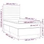 Box spring bed with blue fabric mattress 100x200 cm by , Beds and slatted bases - Ref: Foro24-3141839, Price: 360,24 €, Disco...