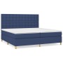Cama box spring con colchón tela azul 200x200 cm de , Camas y somieres - Ref: Foro24-3142687, Precio: 660,13 €, Descuento: %