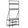 Perchero con zapatero gris Sonoma 80x40x184 cm de , Organizadores de vestidores y perchas de barra - Ref: Foro24-837865, Prec...