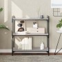 Librería 3 estantes madera ingeniería gris Sonoma 80x30x86 cm de , Librerías y estanterías - Ref: Foro24-837670, Precio: 48,5...