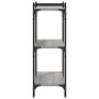 Librería 3 estantes madera ingeniería gris Sonoma 80x30x86 cm de , Librerías y estanterías - Ref: Foro24-837670, Precio: 48,5...