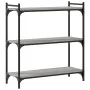 Sonoma gray engineered wood 3-shelf bookcase 80x30x86 cm by , Bookcases and shelves - Ref: Foro24-837670, Price: 48,00 €, Dis...