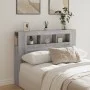 Cabecero LED madera ingeniería gris Sonoma 140x18,5x103,5 cm de , Cabeceros y pies de cama - Ref: Foro24-837349, Precio: 83,0...
