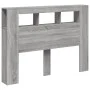 Sonoma gray engineered wood LED headboard 140x18.5x103.5 cm by , Headboards and footboards - Ref: Foro24-837349, Price: 83,07...