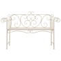 Banco de jardín metal blanco envejecido 132 cm de vidaXL, Bancos de jardín - Ref: Foro24-45430, Precio: 171,00 €, Descuento: %