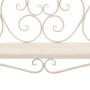 Banco de jardín metal blanco envejecido 132 cm de vidaXL, Bancos de jardín - Ref: Foro24-45430, Precio: 171,00 €, Descuento: %