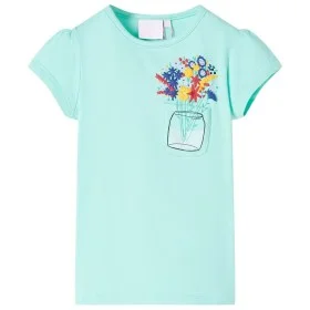 Camiseta infantil verde menta claro 128 de , Camisetas para niños - Ref: Foro24-11032, Precio: 8,32 €, Descuento: %