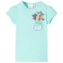 Camiseta infantil menta claro 104 de , Camisetas para niños - Ref: Foro24-11030, Precio: 8,32 €, Descuento: %