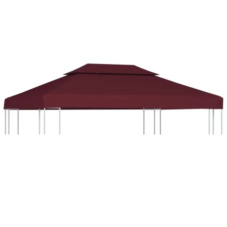 Toldo de cenador 2 niveles 310 g/m² 4x3 m burdeos de vidaXL, Cubiertas para carpas y cenadores - Ref: Foro24-44761, Precio: 7...