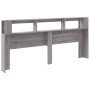 Cabecero LED madera ingeniería gris Sonoma 220x18,5x103,5 cm de , Cabeceros y pies de cama - Ref: Foro24-837377, Precio: 110,...